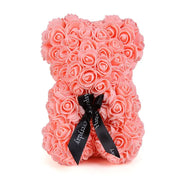 25cm Rose Teddy Bear From Flowers      Bear With Flowers  Red Rose Bear